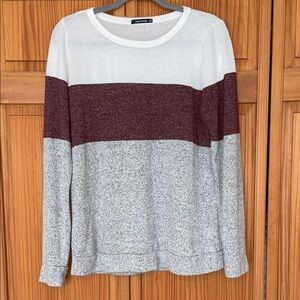 Pink Clover Soft White Sweater